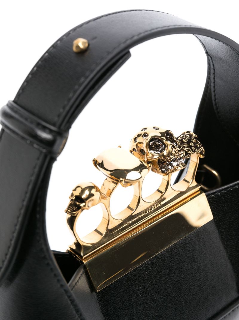 Black the Jewelled Hobo Mini Bag