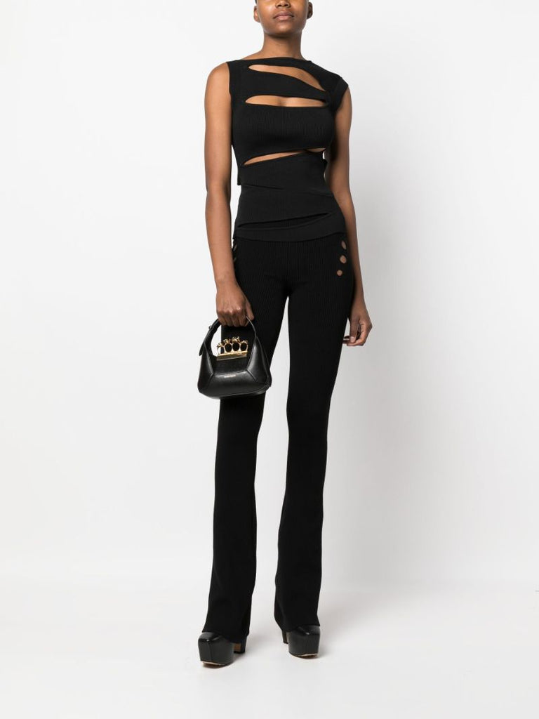Black the Jewelled Hobo Mini Bag