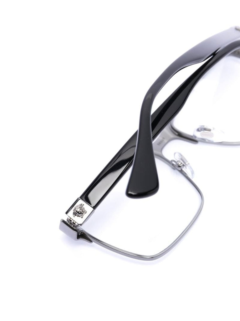Silver-tone Square Optical Glasses