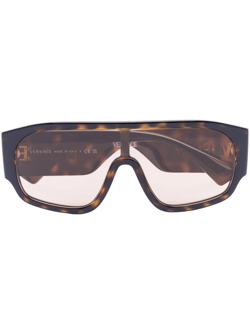 Brown Logo Plaque Sunglasses