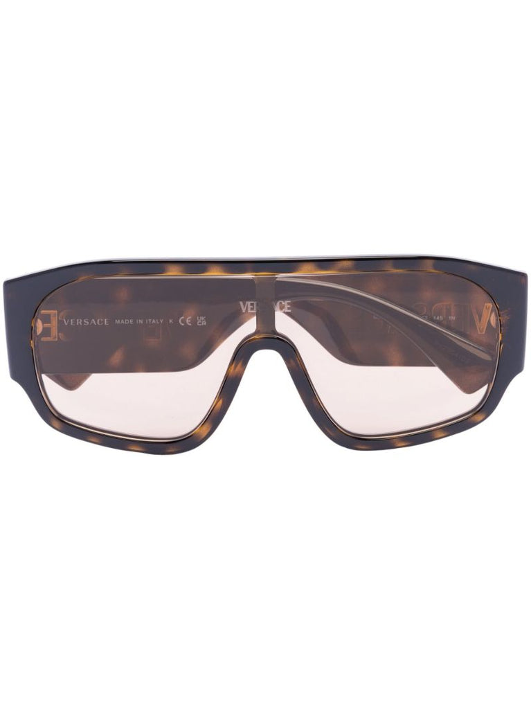 Brown Logo Plaque Sunglasses