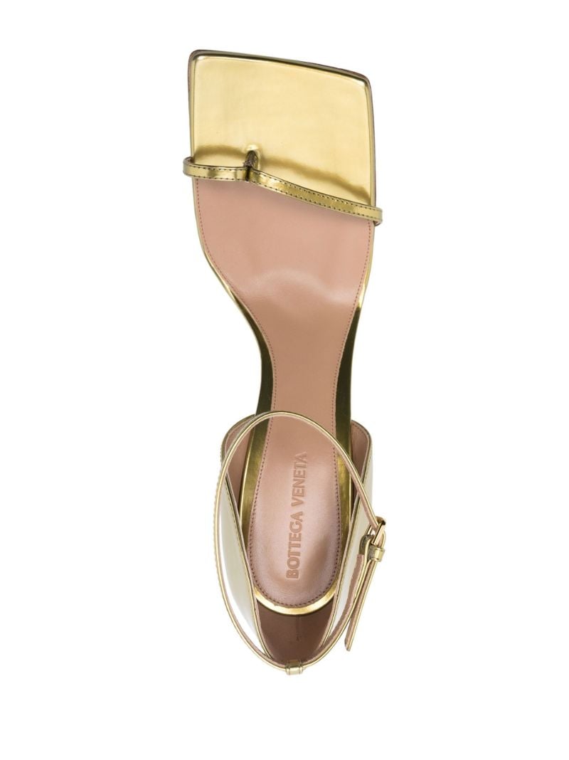 Gold Stretch 90 Leather Sandals