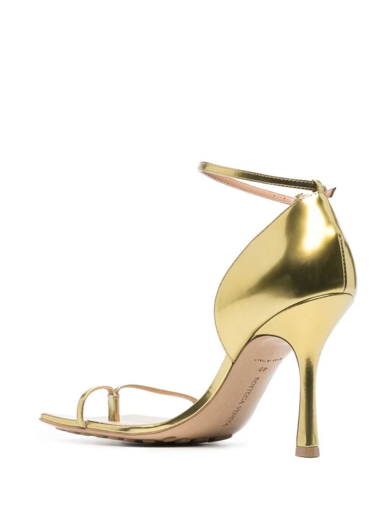 Gold Stretch 90 Leather Sandals