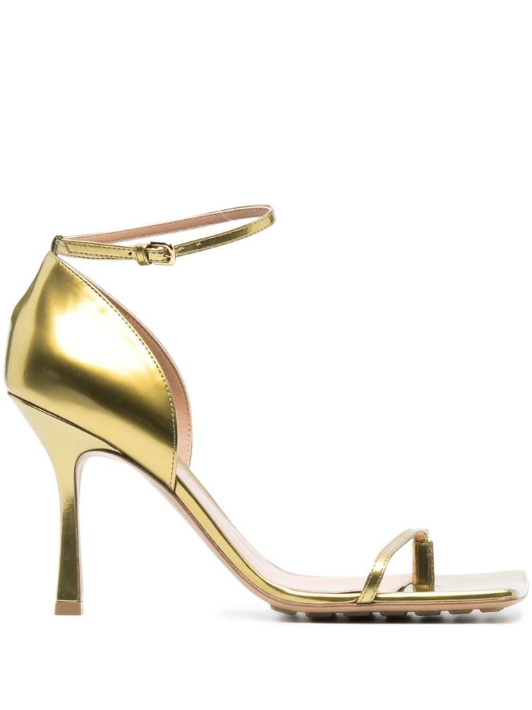Gold Stretch 90 Leather Sandals