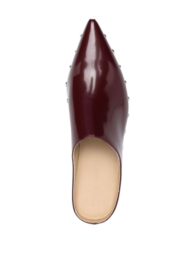 Red 60 Studded Leather Clogs