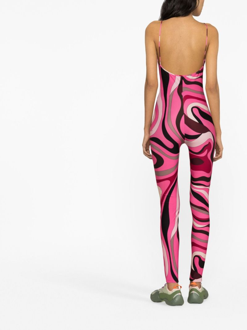 Pink Marmo Print Jumpsuit