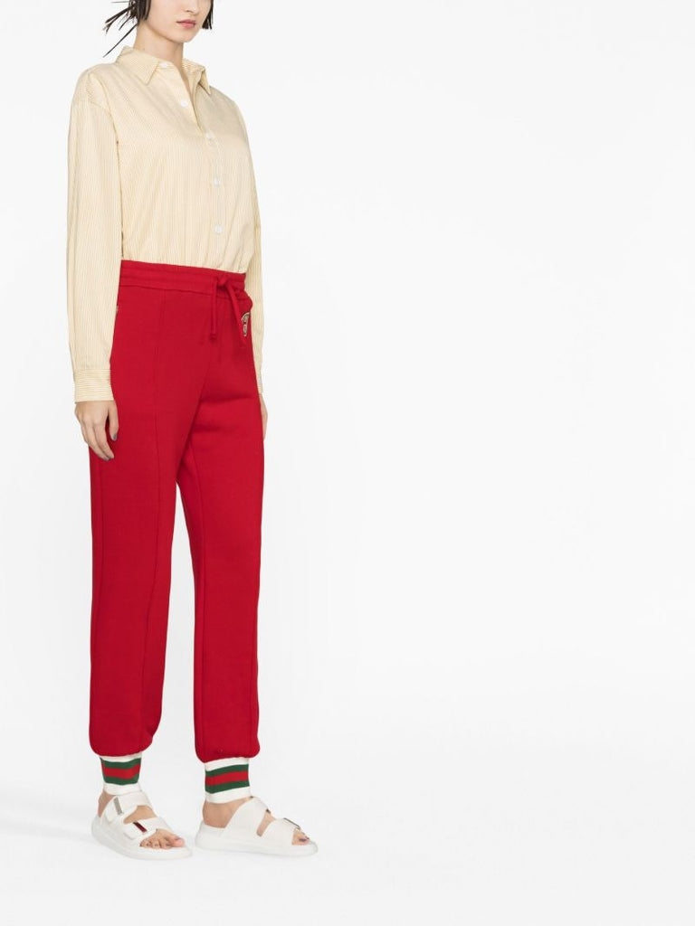Red Logo Patch Track Pants