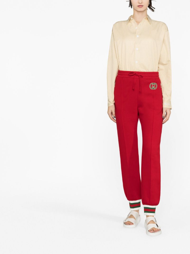 Red Logo Patch Track Pants