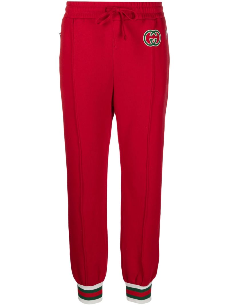 Red Logo Patch Track Pants