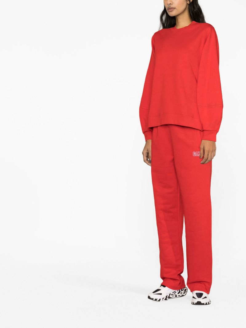 Red Logo-embroidered Sweatshirt