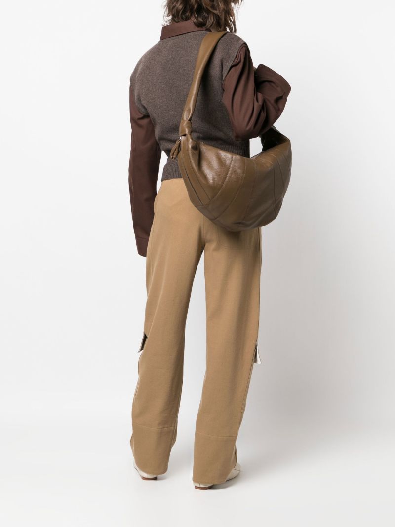 Brown Croissant Crossbody Bag