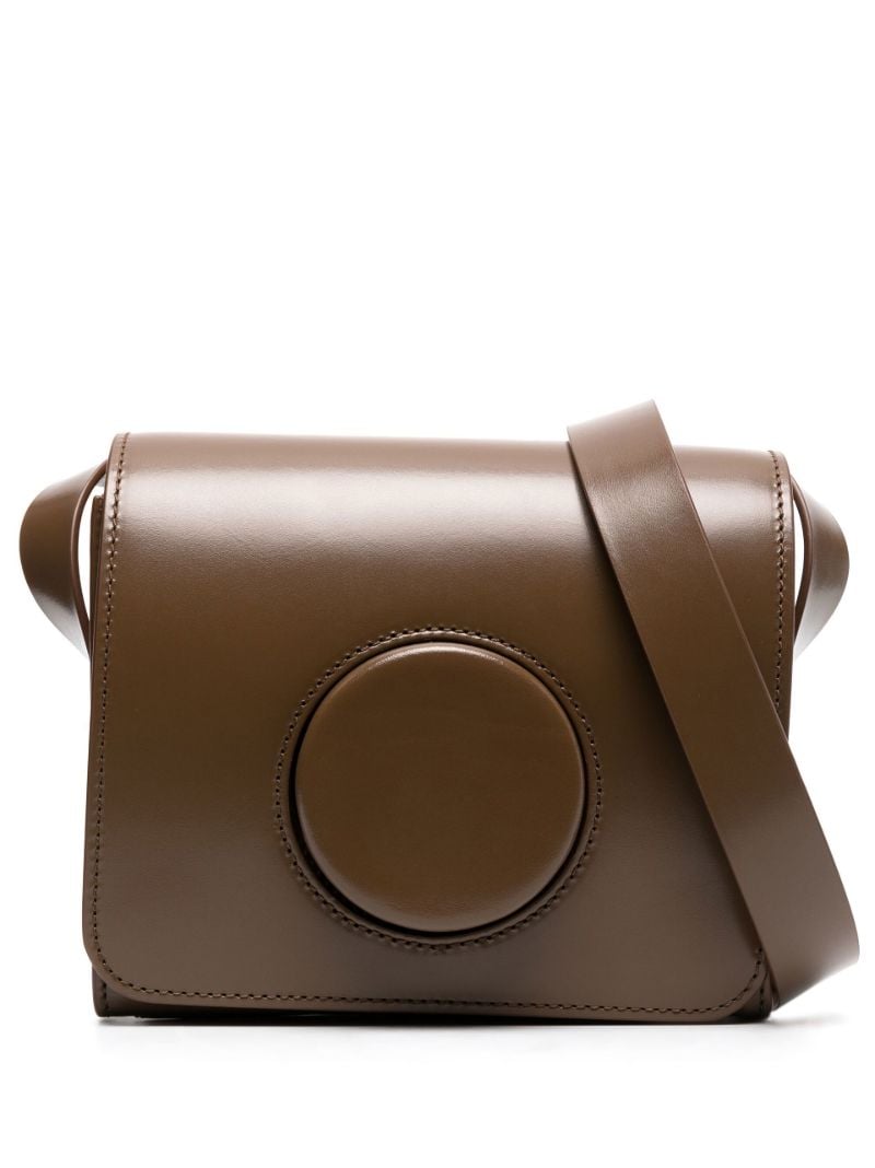 Brown Camera Boxy Crossbody Bag