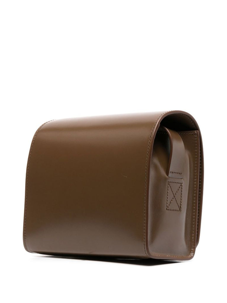 Brown Camera Boxy Crossbody Bag