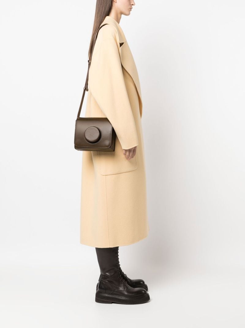 Brown Camera Boxy Crossbody Bag