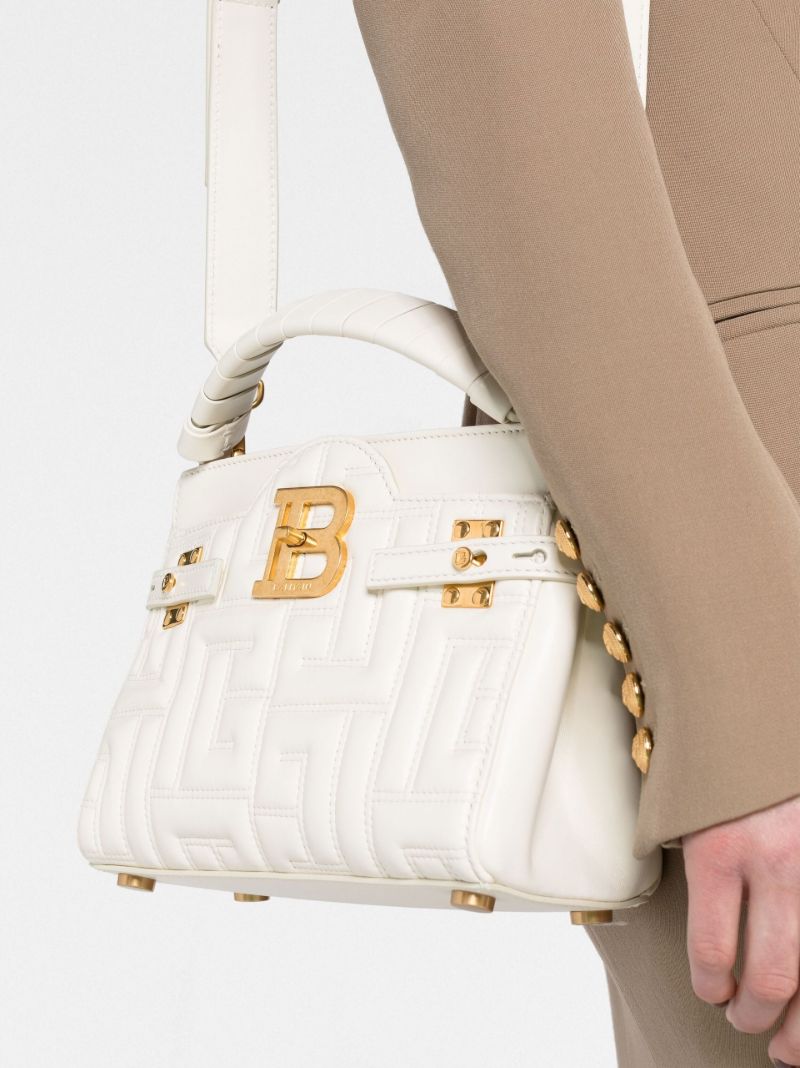 White B-buzz 22 Quilted Leather Bag