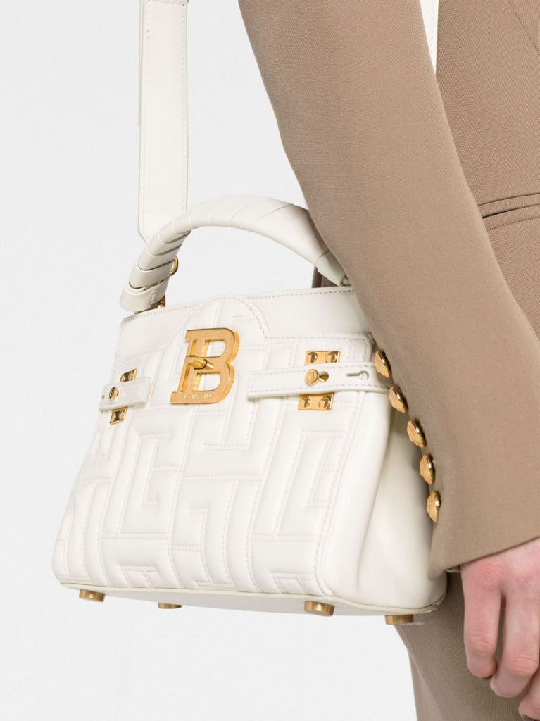 White B-buzz 22 Quilted Leather Bag