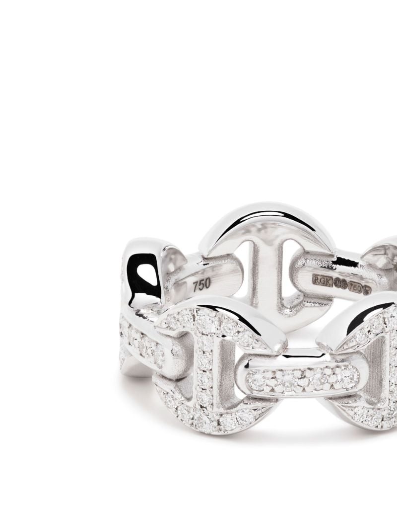 18k White Gold Classic Tri-link Diamond Ring