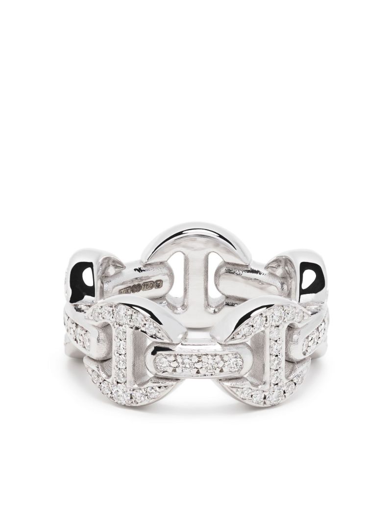 18k White Gold Classic Tri-link Diamond Ring