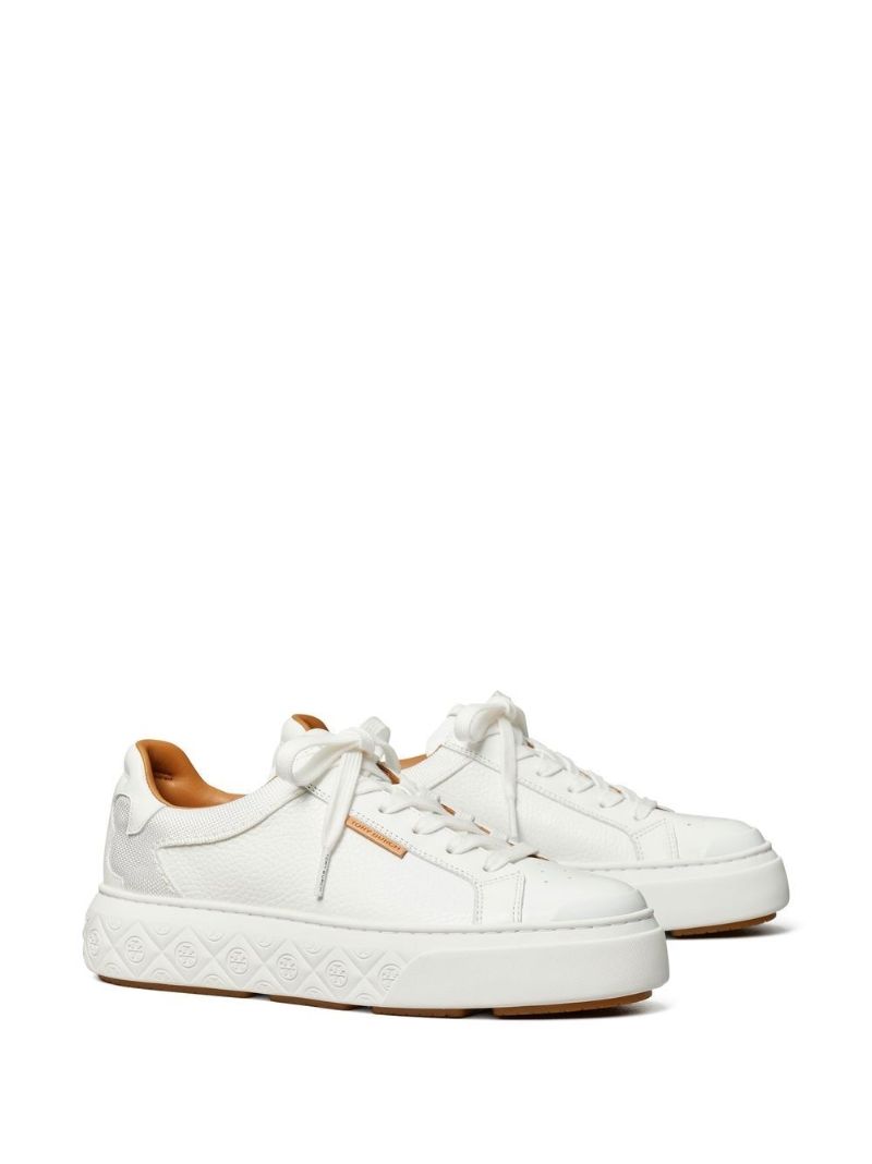 White Ladybug Platform Sneakers