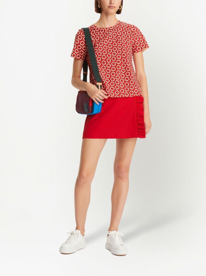 White Ladybug Platform Sneakers