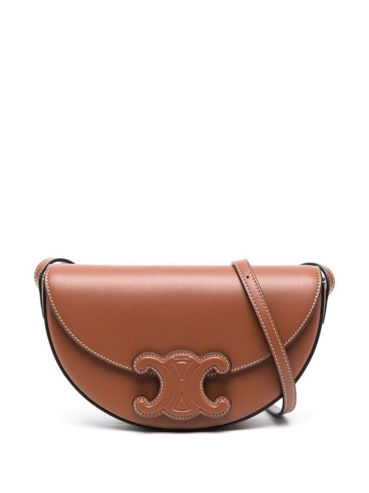 Brown Besace Cuir Triomphe Cross Body Bag