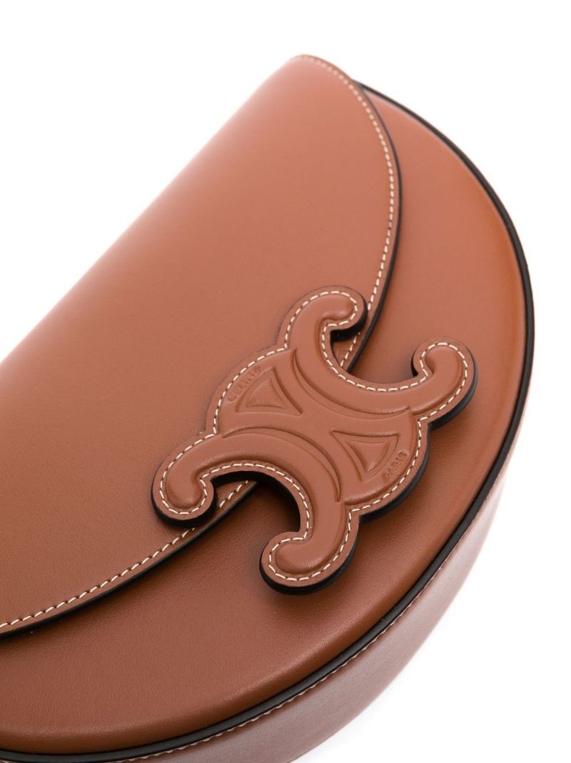 Brown Besace Cuir Triomphe Cross Body Bag
