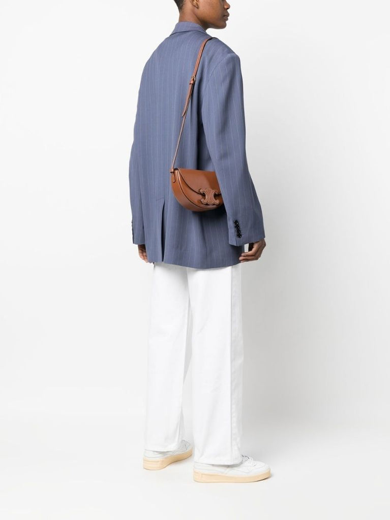 Brown Besace Cuir Triomphe Cross Body Bag