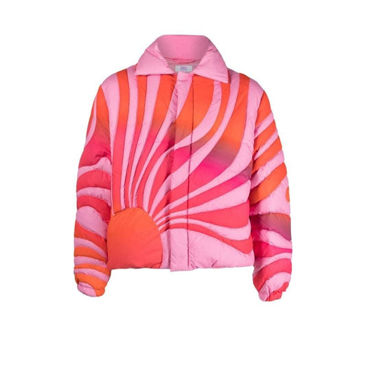 Pink Sunset Quilted Zip-up Jacket