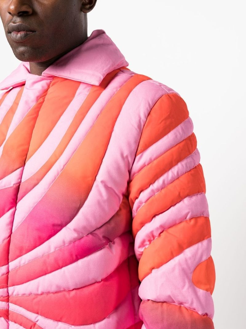 Pink Sunset Quilted Zip-up Jacket