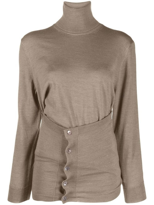 Brown Roll-neck Sweater