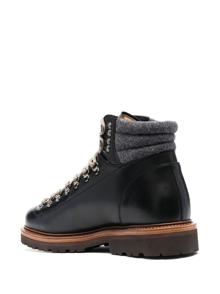 Black Leather Hiking Boots