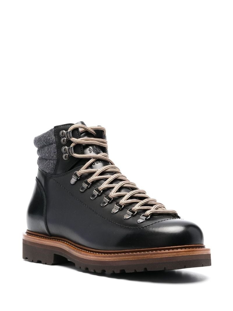 Black Leather Hiking Boots