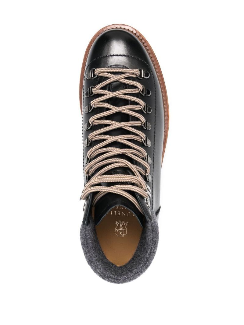 Black Leather Hiking Boots