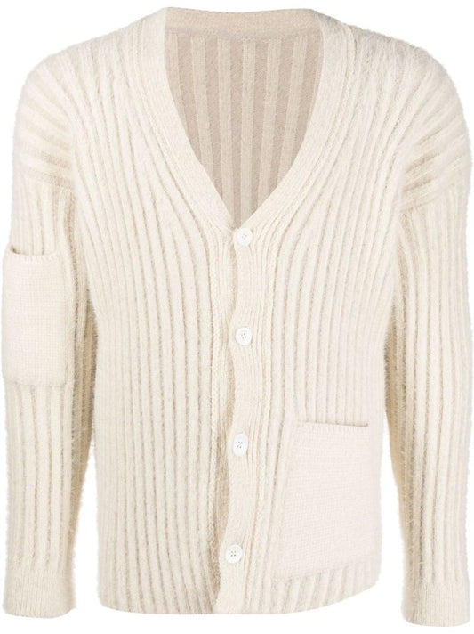 White Le Neve Ribbed Cardigan