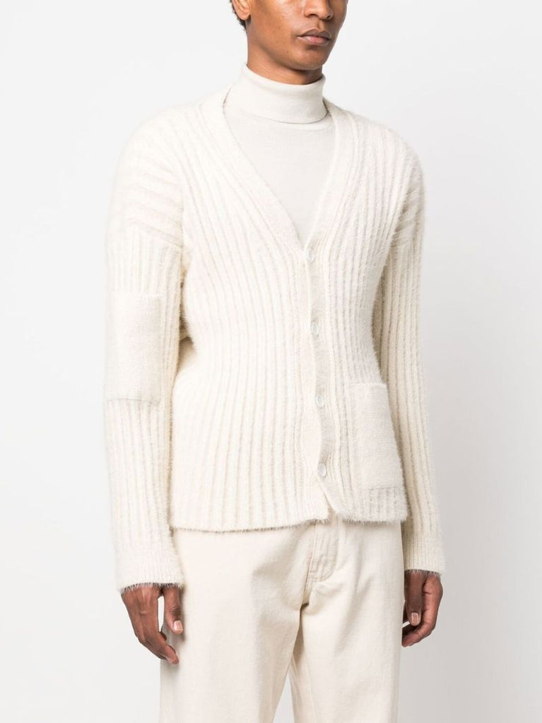 White Le Neve Ribbed Cardigan