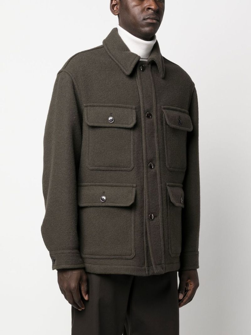 Brown Military Wool Jacket
