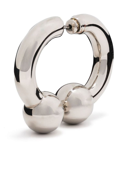 Silve-tone Chunky Hoop Earring