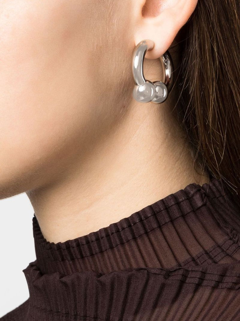 Silve-tone Chunky Hoop Earring