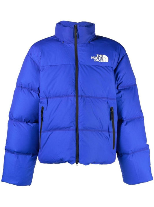 Blue Rmst Nuptse Hooded Quilted Jacket