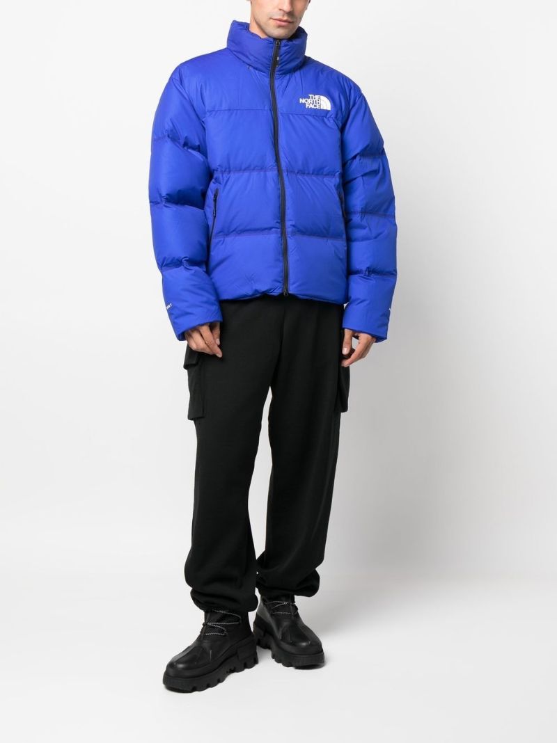 Blue Rmst Nuptse Hooded Quilted Jacket