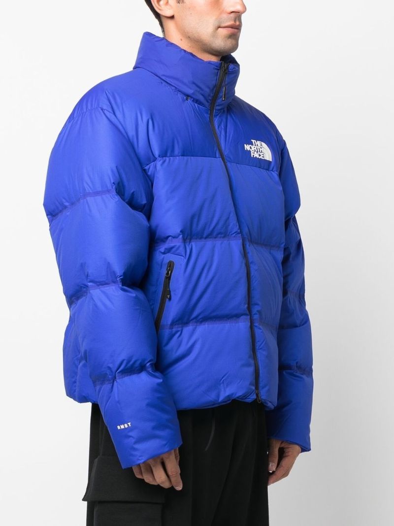 Blue Rmst Nuptse Hooded Quilted Jacket