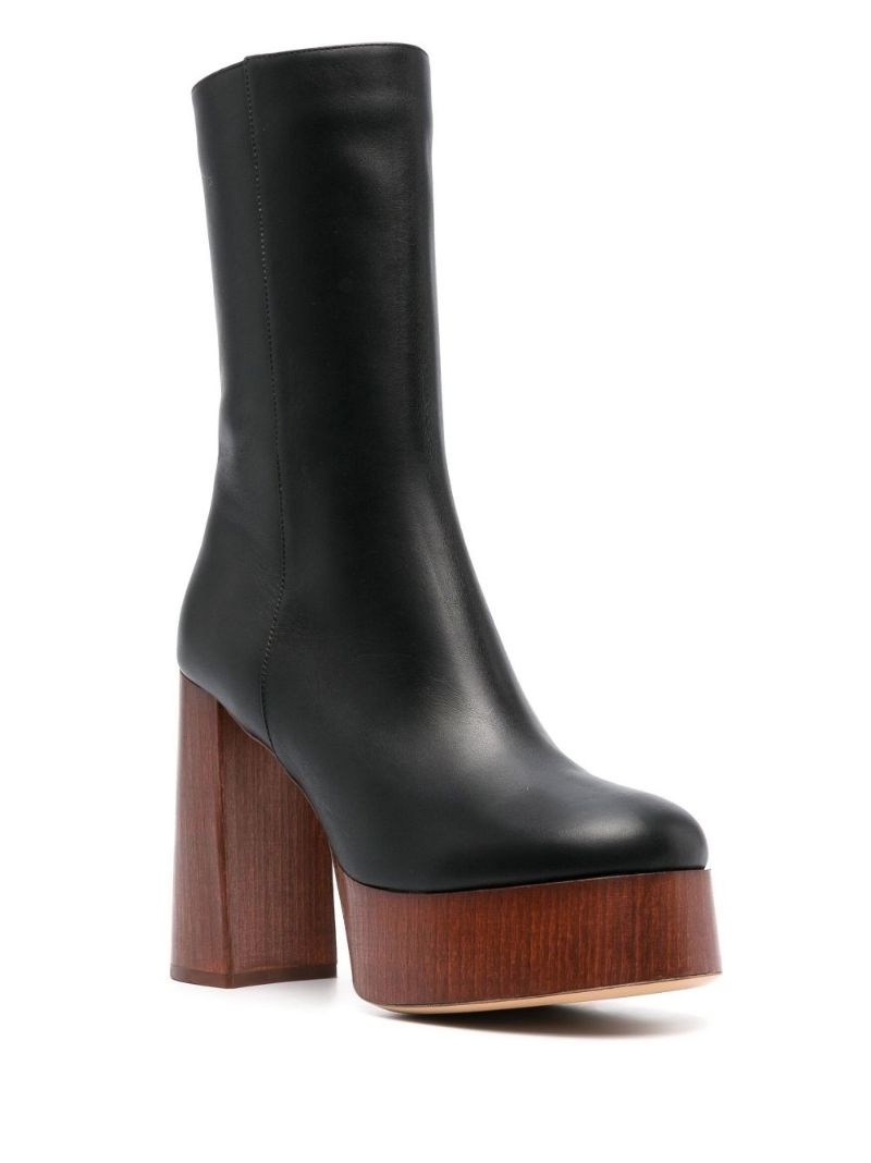 X Rosie Huntington-whiteley Black Rosie 27 110 Leather Ankle Boots