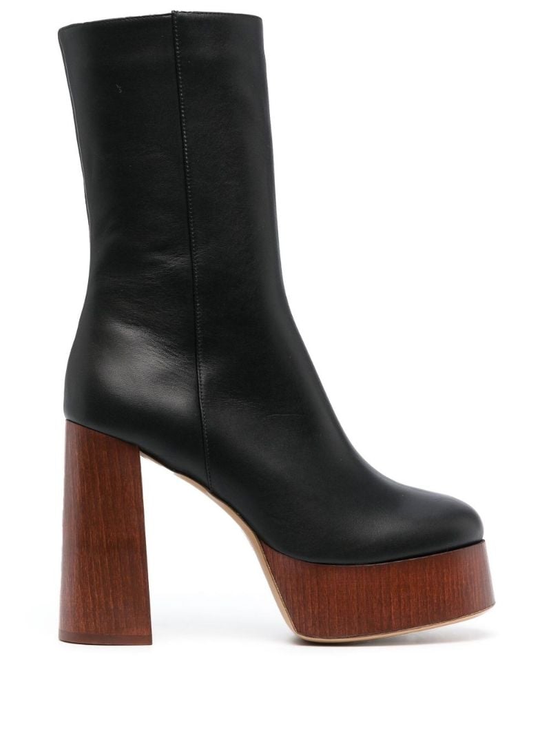 X Rosie Huntington-whiteley Black Rosie 27 110 Leather Ankle Boots