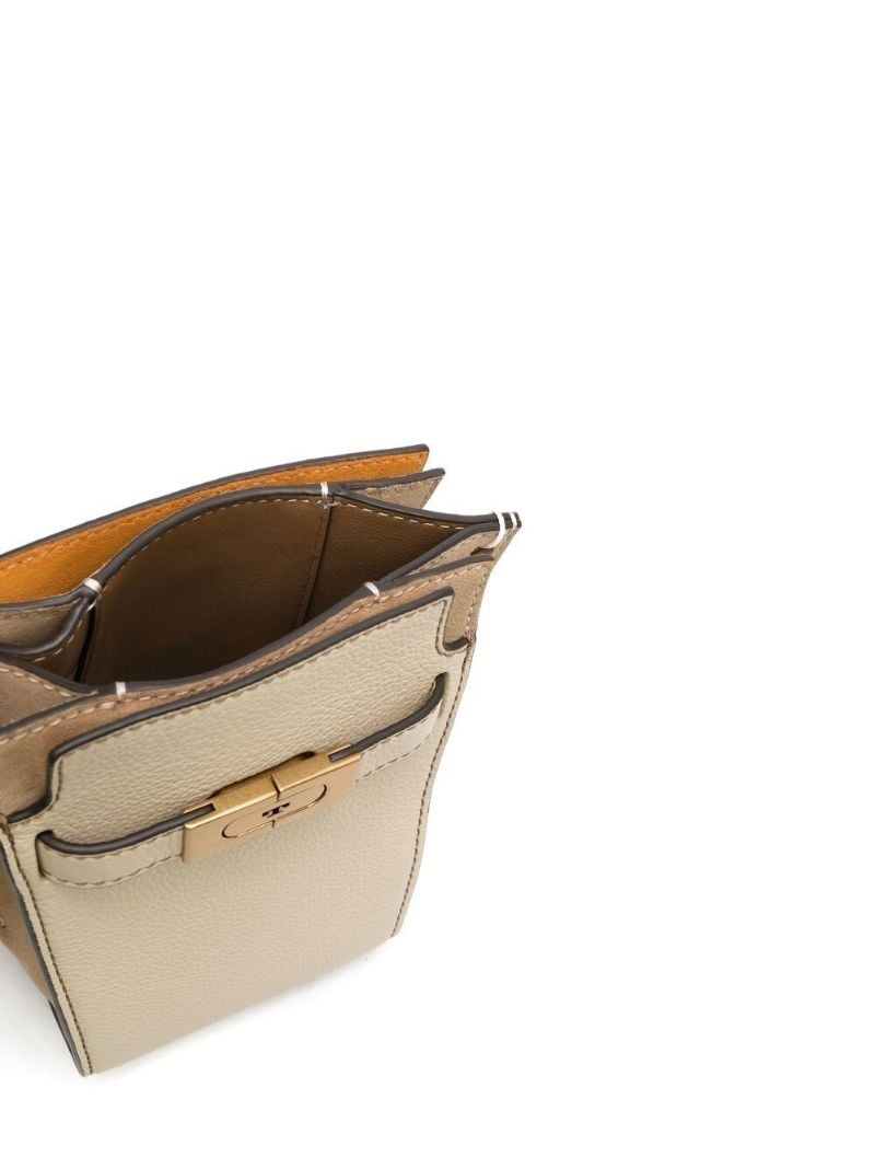 Neutral  Lee Radziwill Leather Double Bucket Bag