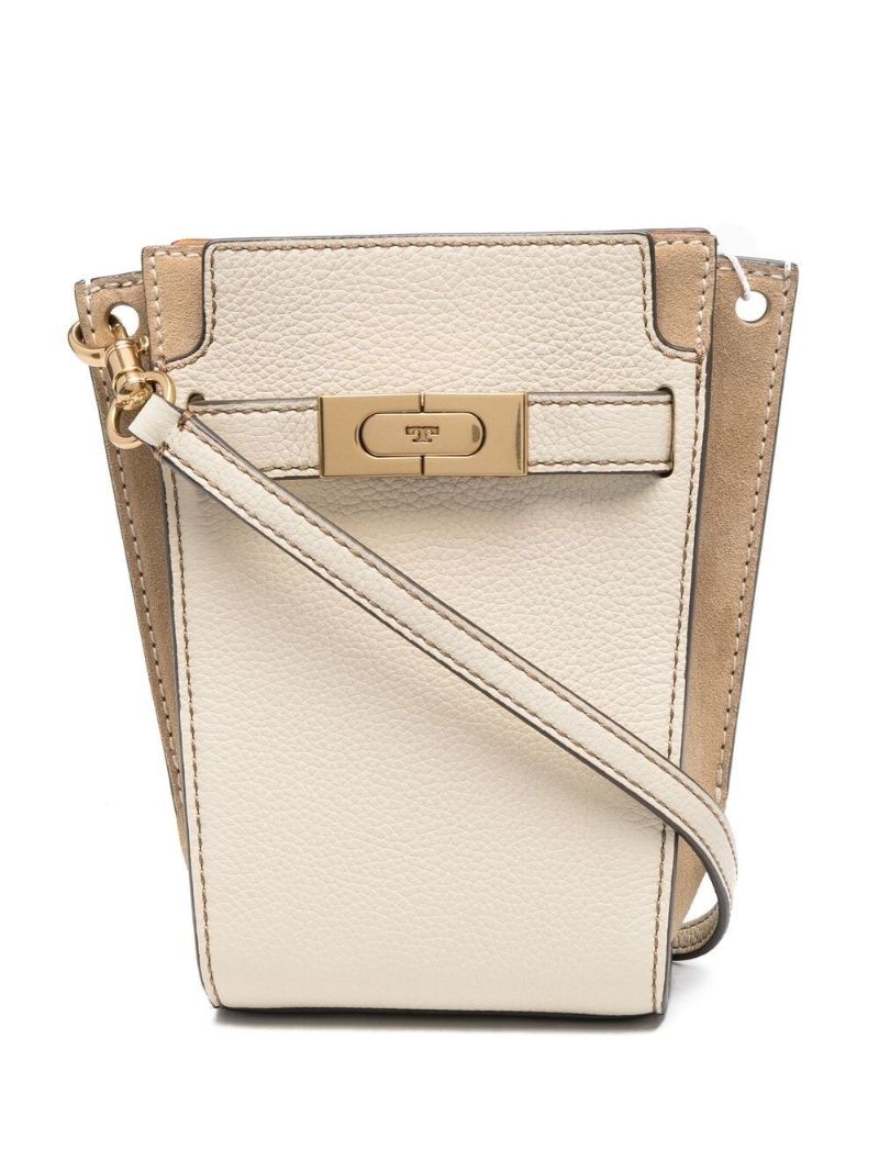 Neutral  Lee Radziwill Leather Double Bucket Bag