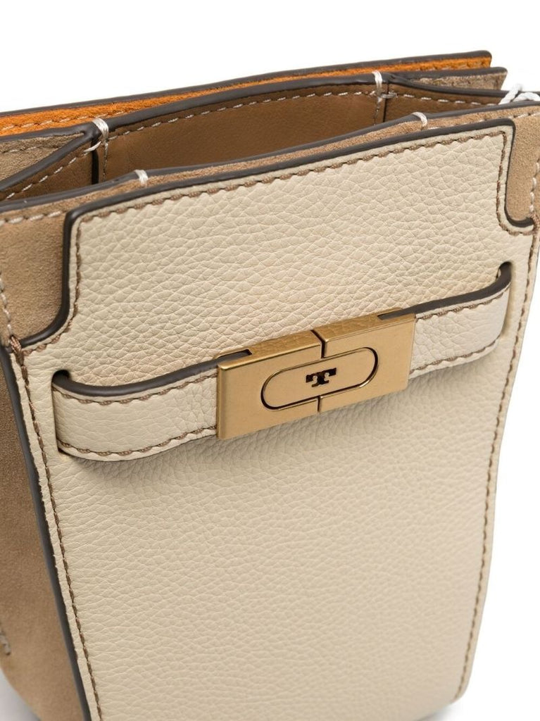 Neutral  Lee Radziwill Leather Double Bucket Bag