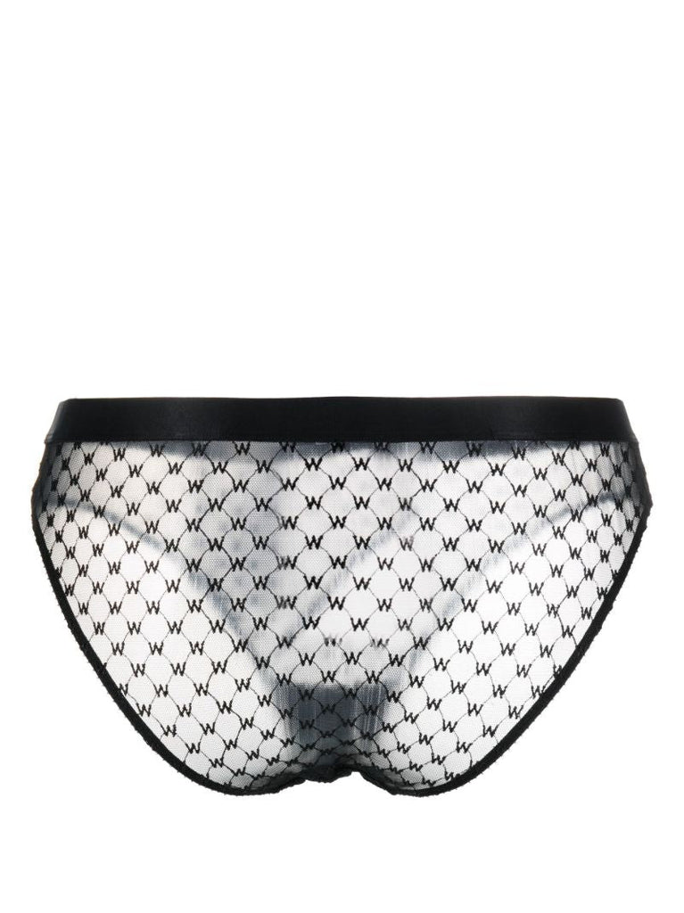 Black Monogram-jacquard Briefs