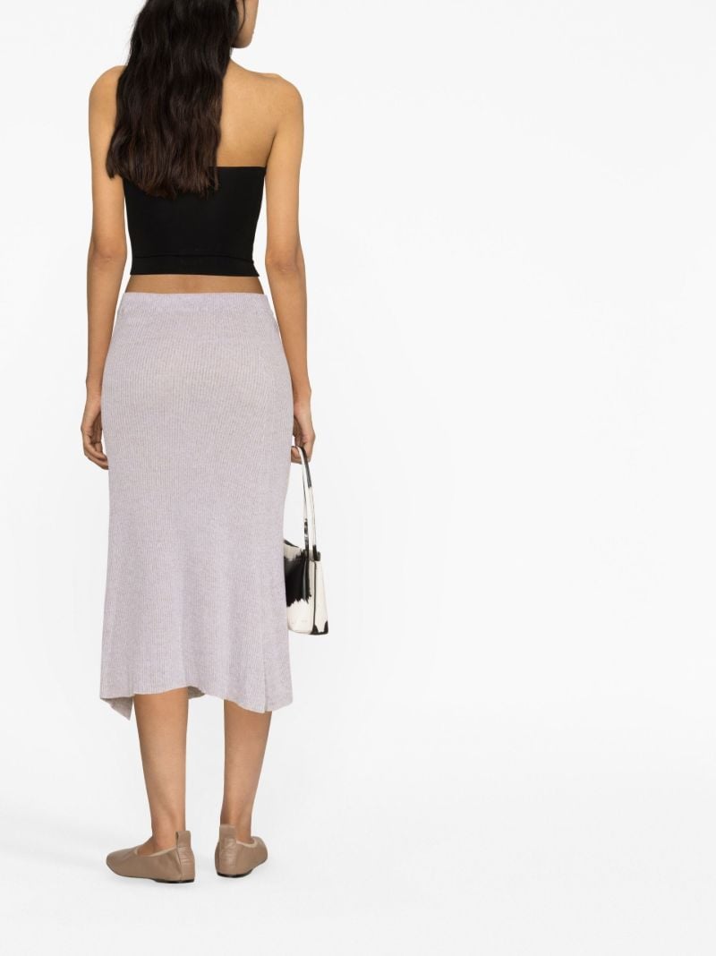 Neutral Loulou Ribbed-knit Midi Skirt