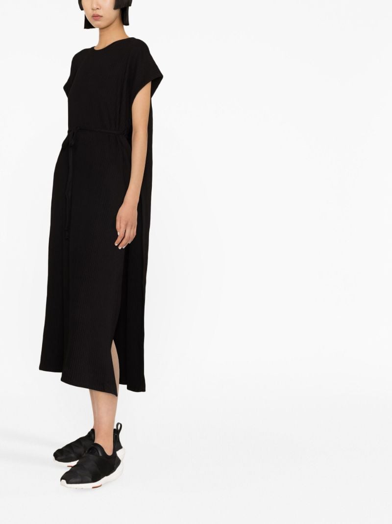Black Shaw Ribbed Organic Cotton Dress