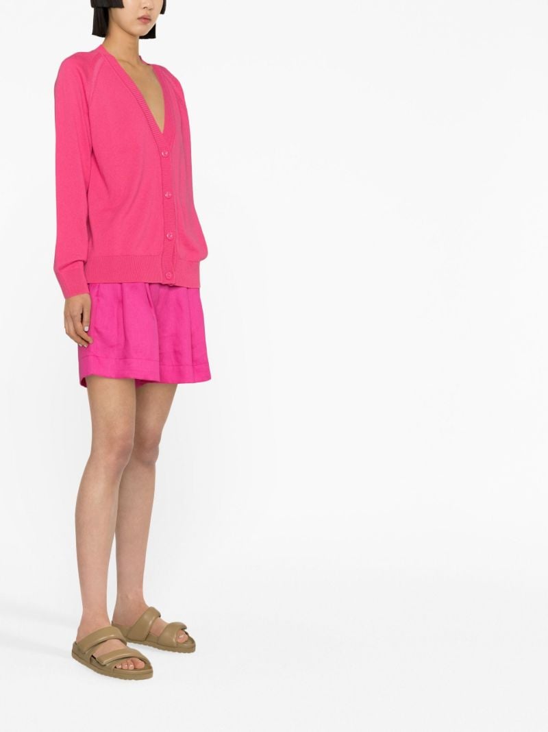 Pink V-neck Cashmere Cargian
